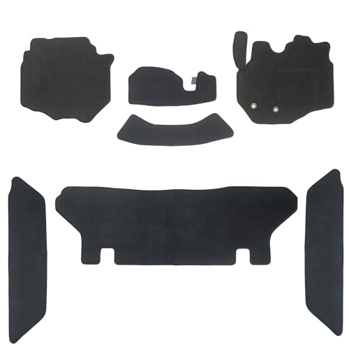 MATKING ベーシックフロアマット ブラック ハイエース/レジアスエース 200系 5人乗 S-GL 標準ボディ デュアルパワースライドドア装備車 【6KETB0237X902K】 1枚目 画像