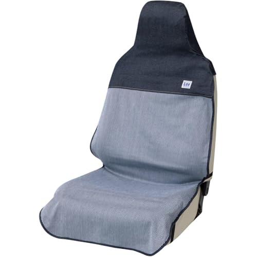 ボンフォーム(BONFORM) シートカバー Lee ヒッコリー エプロンタイプ 前席1枚 ブルー 4101-10BL 最後 画像