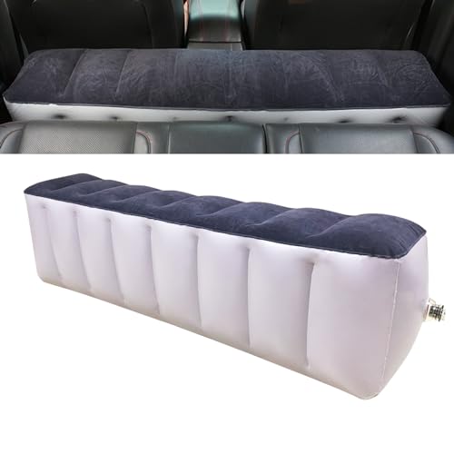 YOUTALLY 車中泊マット 後部座席 エアーベッド 車載 隙間埋め スペースクッション(高さ40cm 幅29cm 長さ130cm) 中央に凹みがない カー用品 車中泊ベッド 旅行用 キャンプ用品 快適空間 仮眠 犬 ドライブベッド (濃紺 高さ40CM) 1枚目 画像