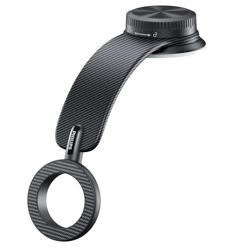 Philips (フィリップス) マグネット 車載スマホホルダー 360°回転可能 自由に曲がる magsafeホルダー 超強力吸着 吸盤ロックダイヤル付き 携帯ホルダー 真空吸盤 片手操作 カー用品 全機種対応 DLK2305B 画像1