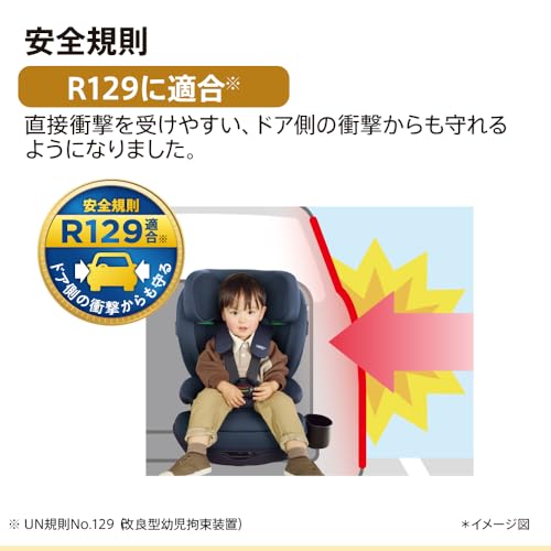 Aprica(アップリカ) チャイルド＆ジュニアシート ISOFIX固定 リライド AB 15か月～12歳頃 R129適合 ロングユース チャイルドシート (ブラック) 【2025年モデル】 2219703 中間 画像