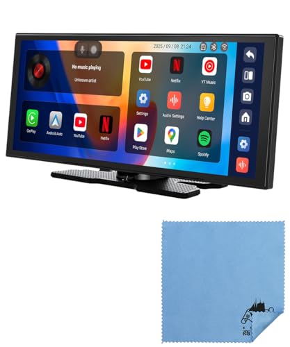 【正規品】Ottocast Screen AI オットキャスト スクリーン AI 11.4インチ ディスプレイオーディオ 車載ディスプレイモニター Android15搭載 アプリを自由にインストール CarPlay＆Android Autoに対応 プラグ&プレイ クリーニングクロス付き (クロスセット) 画像1