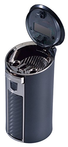 セイワ(SEIWA) 車内用品 灰皿 ラクすてソーラーアッシュ ドリンクホルダー型 カーボン調ブラック LED付き W850 最後 画像