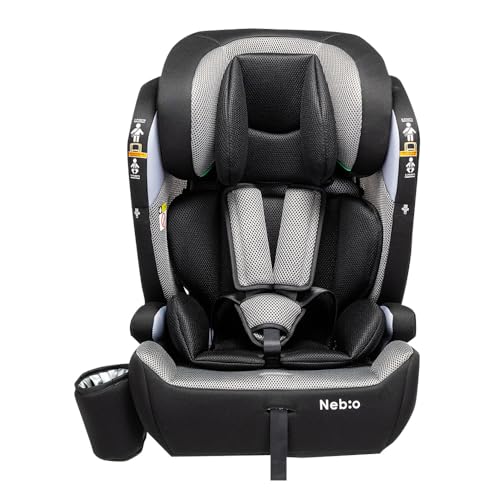 【R129対応 15ヶ月から12歳 ロングユース 保温保冷ドリンクホルダー付き】ジュニアシート 長く使える 洗える シートベルト固定 取付簡単 3way チャイルドシート ポップピットF-R129 ネビオ Nebio 画像1