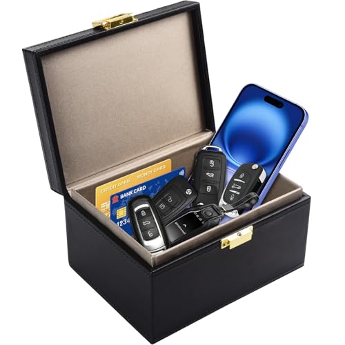 [Diyife] リレーアタック防止用キーケース [ 8-12カーキー容量] リレーアタック防止 、スマートキー収納 電波遮断キーケース 信号遮断 おしゃれ 耐久 ブラック 日本語説明書付き 画像1