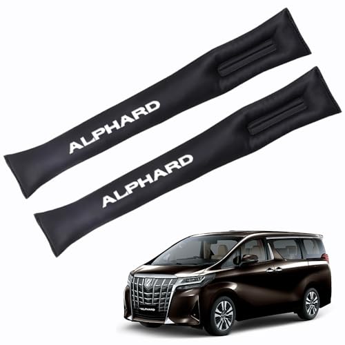 XIKER トヨタ アルファード 30系 40系専用 PUレザー 隙間クッション 車用 シートサイド隙間埋め 運転席 助手席 ゴミ小物類 落下防止 カー用品 便利グッズ シートコンソール座席隙間落ち防止 内装 カスタム パーツ 2本 セット(ブラック) 画像1