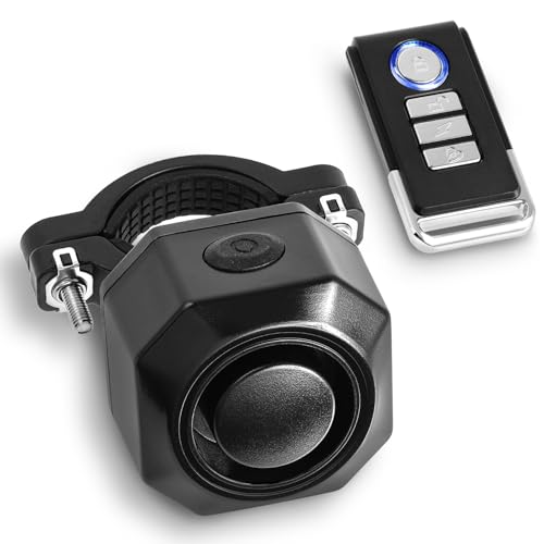 temps univers 自転車用防犯アラーム 盗難防止 音量調節3段階 最大110dB センサー感度調節7段階 防犯ブザー セキュリティアラーム 振動アラーム IP65防水 配線不要 日本語説明書付き 画像1