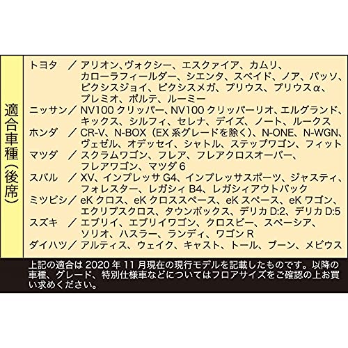 ボンフォーム(BONFORM) カーマット エックスギア 軽/普通車 リヤ 1枚 防水 丸洗いOK ズレ防止加工 50x45cm ブラック 6448-08BK 中間 画像