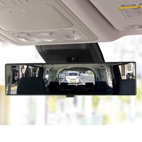 ナポレックス(Napolex) 車用 ルームミラー 超光反射アルミ裏面鏡採用 Broadway 超ロングサイズ 曲面 ワイドミラー 360㎜ x 75㎜ スモークガラス車に 2秒で簡単取付 BW-869 最後 画像