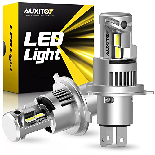 AUXITO H4 Hi/Lo LEDヘッドライト 車用 新基準車検対応 高輝度LEDチップ搭載 爆光 5倍明るさUP 純正ハロゲンと発光点一致 高輝度6000K 12V車対応 定電流回路搭載 長寿命 高速回転冷却ファン付け 放熱性静音 瞬間起動 光軸調整フリー 2個入り ホワイト 販売者3年保証 - Q16H4 1枚目 画像
