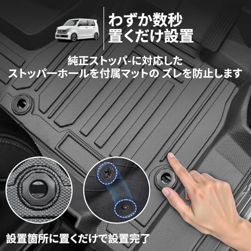 BIGKON 適合トヨタプロボックス Probox NCP160系 トランクマット2014年9月-現行ラゲッジマット 3Dラゲージトレイ TPE材質 耐汚れ 耐磨耗性 滑り防止防水仕様 簡単取付れ フロアマット カーパーツ ハ(ガソリン車/ハイブリッド車両方とも兼用） 中間 画像