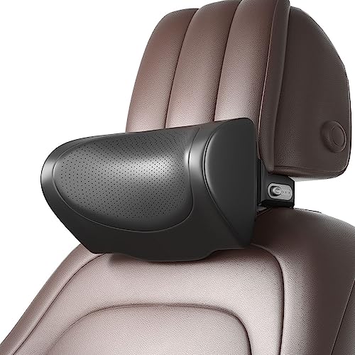 CANLER 車ヘッドレスト ネックパッド 車 首 クッション 調節可能 車用 ヘッドレスト 首枕 頚椎サポート 運転席 旅行 ドライブ (黒) 画像1