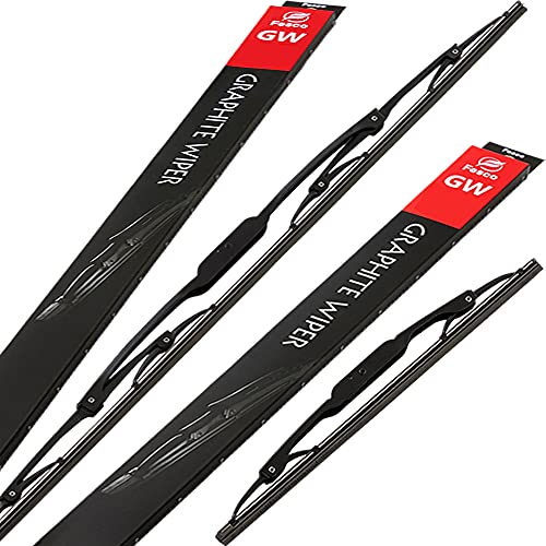 【フロントセット】 ワイパー ワイパーブレード 530mm 380mm 2本 グラファイト ワゴンR ワゴンRスティングレー ゼスト フレア MH35S MH55S MH85S MH95S JE1 JE2 MJ55S ホンダ マツダ スズキ FESCO フェスコ GW5338H 1枚目 画像