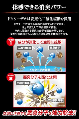 カーメイト(Carmate) 車用 除菌 消臭剤 【 置き型 大容量 500g 】 ドクターデオ Dr.DEO プレミアム 無香 【 消臭 性能200%】 強力 ニオイ 菌 ウイルス 除去 荷室 ラゲッジスペース 2～4ヶ月持続 D225 中間 画像
