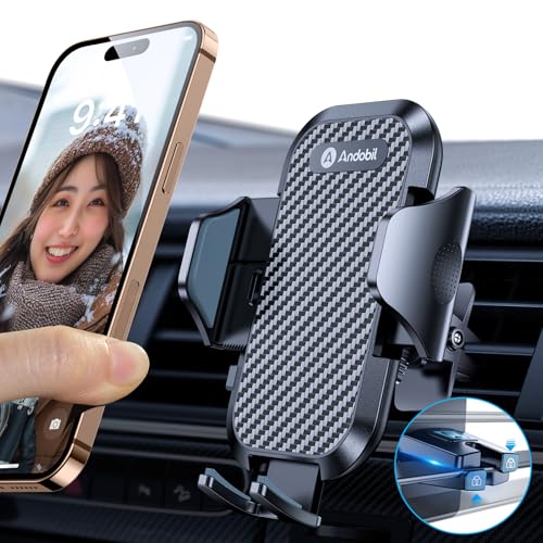 【2026年改良/最強の安定感】 Andobil スマホホルダー 車 【噛み込み式クリップ&耐荷重20KG】 エアコン 車載スマホホルダー 取付簡単 車 スマホスタンド 片手操作 携帯ホルダー 95%以上の吹き出し口対応 車載ホルダー 360度調整 iPhone SE 17 16 15 14 13 Plus Pro Max Xperia AQUOS arrowsなど全機種対応 手帳型ケース対応 1枚目 画像