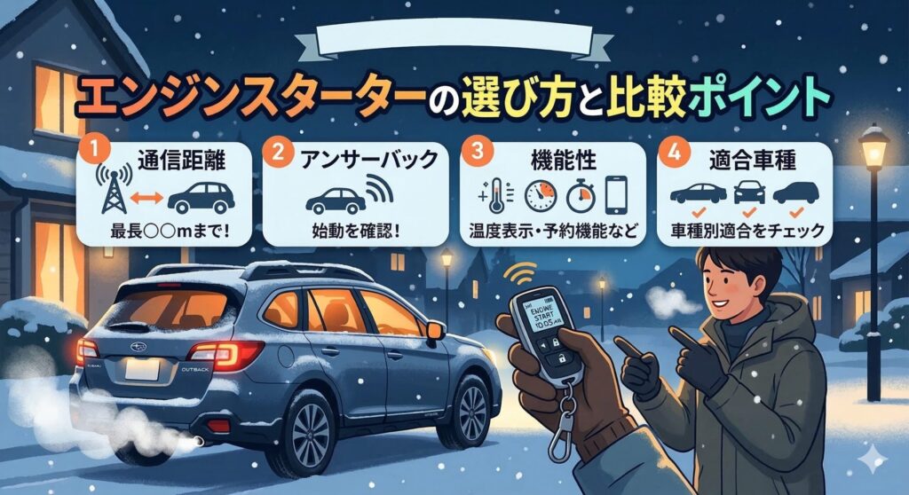 エンジンスターターの選び方と比較ポイント