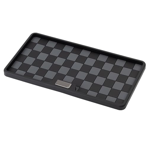 NOELAMOUR 車用 ノンスリップマット ダッシュボードマット オシャレ 車 スマホ シリコン 滑り止めマット (ブラック-checkered) 1