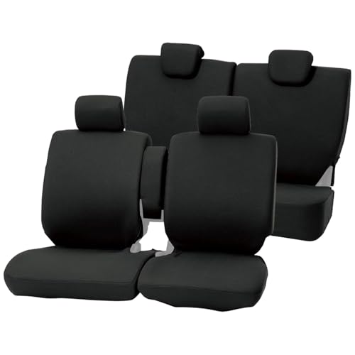 ボンフォーム(BONFORM) シートカバー カラードカバー 軽自動車 ワゴンフリー ケイベンチフルセット ブラック 4055-62BK 1枚目 画像