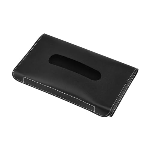 車用 ティッシュケース レザー調 ブラック シンプルなスタイルで耐摩耗性に 実用性 車内用品 吊り下げ式 車内のダッシュボード/サンシェード/サンルーフ/アームレストボックスなどに取り付け可能 1