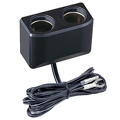 セイワ(SEIWA) 車内用品 電源ソケット 2連 IMP077 プラグ抜け防止 12V/24V車対応 約2m ドライブレコーダー&電装品取付用 画像1