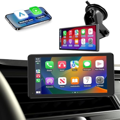 Stynxro 6.5インチディスプレイオーディオ カーナビ ポータブル IPSタッチスクリーン ポータブルカーオーディオ エアコン吹き出し口マウント付属 車載モニター CarPlay/Android Auto/HICAR対応 クイックコネクト 内蔵スピーカー/Bluetooth/FM出力 日本語取扱説明書 簡単設置の外観・全体像 画像