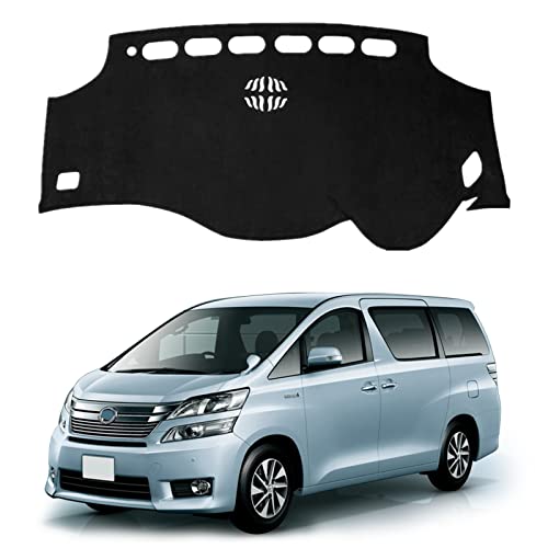 アルファード/ヴェルファイア 20系 ダッシュボードマット 車種専用設計専用 VELLFIRE ALPHARD 20 前期 後期 車内 ダッシュボードカバー 日焼け防止 ダッシュボード 保護マット インテリア アクセサリー 内装パーツ (トヨタ ヴェルファイア・アルファード 20系, ブラック) 画像1