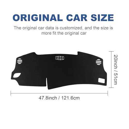 FDAIUN 車ダッシュボードマット トヨタ GR ヤリス 24式 RZ GR-DAT 2024年~現行専用 日焼け防止 劣化防止 フランネル素材 保護マット 滑り止め Toyota GR Yaris アクセサリー 内装 カスタムパーツ (ブラック) 最後 画像