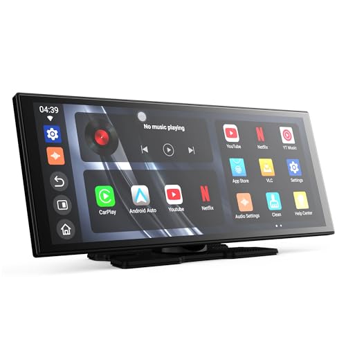 11インチ ポータブルディスプレイオーディオ GetPairr アンドロイドナビ 【Androidシステム 4コアCPU 2GB RAM＋32GB ROM】 ワイヤレスCarPlay/Android Auto対応 YouTubeやNetflixなどが動画視聴できる液晶Androidナビ デュアルBluetooth 1920*720解像度 2画面同時表示PIP機能 技適マーク認証取得済 1