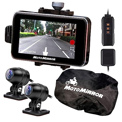 MAXWIN バイク デジタルセンターミラー ドライブレコーダー 前後同時録画 IMX304レンズ 防水 2カメラ 分離型 GPS あおり運転対策 12V MoTo MiRRoR モトミラー DSM-A001 画像1