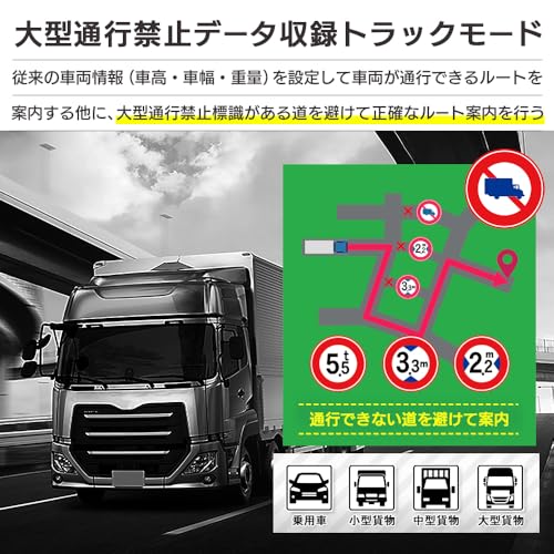 ドリームメーカー ポータブルナビ 9インチ 大型車トラックモード ナビゲーション トラックナビ カーナビ 2025年 ゼンリン地図 ピボット機能 みちびき バックカメラ 対応 オンダッシュ 12V 24V テレビレスモデル PN0908BTP 中間 画像