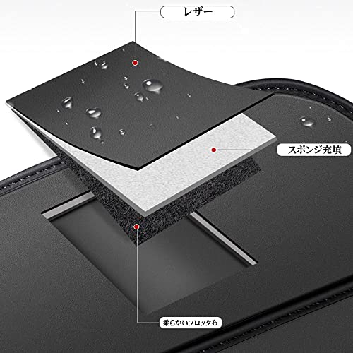LEXLEYS ニッサン エクストレイル X-TRAIL T32型 専用設計 キックガード シート バック マット キックガード 後部座席シートバックプロテクター 内装 汚れ防止 刺繍ロゴ 引っかき傷対策 中間 画像