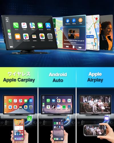 LAMTTOカーナビ オーディオ一体型 ワイヤレスカープレイ 9インチタッチスクリーン ワイヤレスCarPlay Androidオーディオ一体型ナビ スマホ連携表示ナビ CarPlay/Android Auto 対応 駐車補助 音声コントロール WiFi/Bluetooth/USB/AUX入力/FM 取り付け簡単 日本語説明書付きの詳細・まとめ 画像