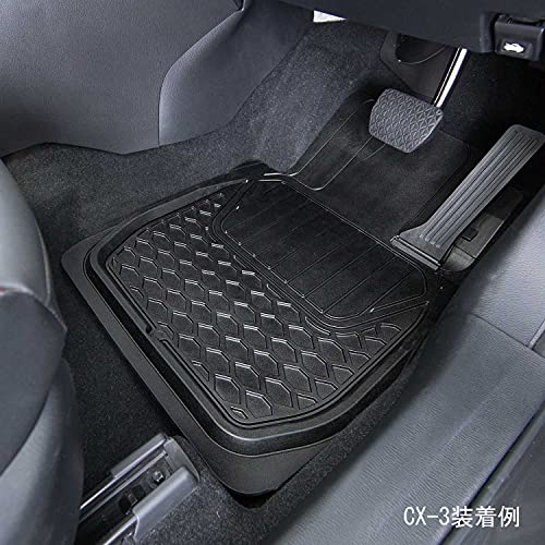 ボンフォーム(BONFORM) カーマット フレックスガード 軽/普通車 前席1枚 カットライン付き 48x65cm ブラック 6455-01BKの詳細・まとめ 画像