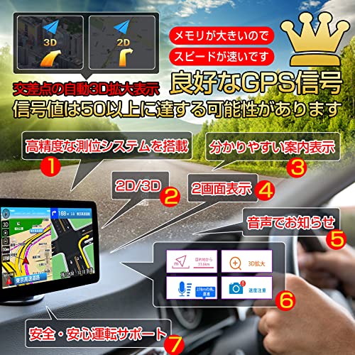 カーナビ ポータブルナビ 7インチ 衛星数1.8倍 12V/36V 8Gメモリー キャパシタタッチパネル 地形マップ (ヘアライン調の質感)の詳細・まとめ 画像