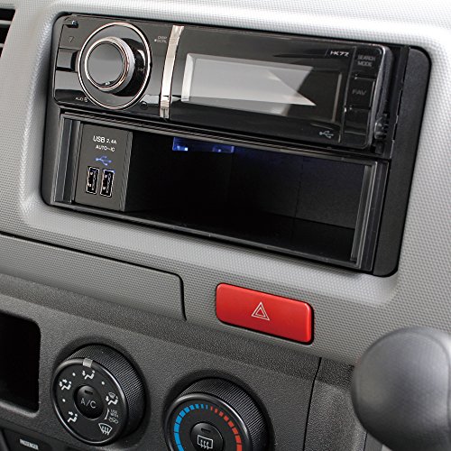 槌屋ヤック(Tsuchiya Yac) 車内用品 車内オーディオ用品 DIN BOX USB 電源 2.4A ブラック VP-D12 中間 画像