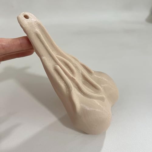 2個セット おもしろトレーラーヒッチカバーボールナット - 16.5cm 低くぶら下がるブルボール トレーラーヒッチまたはバンパー用 | 彼氏、夫、友人へのおもしろいたずらジョーク自動車装飾 (ベージュ + ピンク)の特徴・詳細 画像