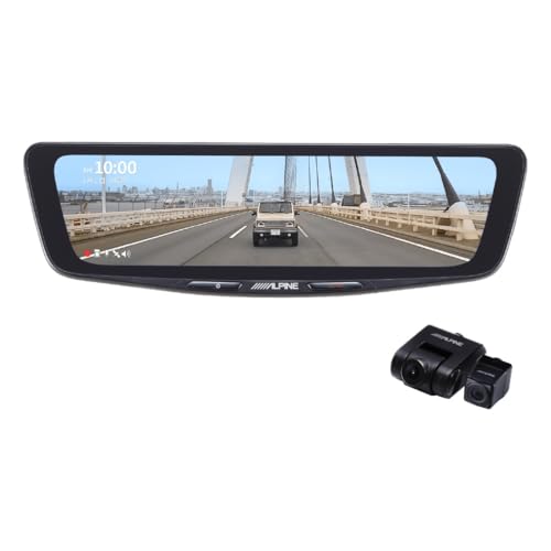 アルパイン(ALPINE) ドライブレコーダー搭載 10型デジタルミラー (車外用リアカメラ) DVR-DM1000A2-OC【純正ミラー交換タイプ】前後2カメラ / フロントカメラ200万画素 / リアカメラ370万画素 / STARVIS 2 / HDR/フルHD液晶 / 5段階デジタルズーム機能 / 駐車監視機能/車種別オープニング搭載 microSD付属 取付けキット別売 1