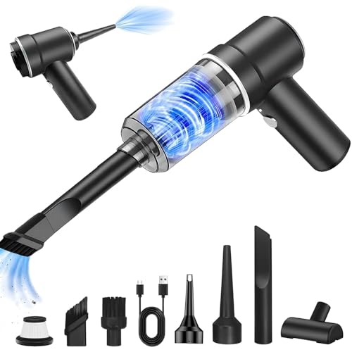 【Amazon.co.jp限定】 ハンディクリーナー コードレス toauo 車用 掃除機 強力吸引力 ハンディ掃除機 25000PA Type-C 充電式 LED照明 乾湿両用 小型クリーナー高速充电 低噪音对策 軽量/キーボード掃除/車内清掃/家具 1