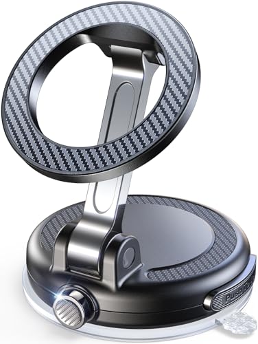 スマホホルダー 車 マグネット【真空吸盤×超強磁力×ナノゲル吸着】 車 スマホスタンド MagSafe 24×N55強化磁石 安定性 360°自由調整 カー用品 車載スマホホルダー 片手操作 ボタンを解放する 一瞬で着脱 マグセーフ 車載 携帯スタンド 耐寒/耐熱/変形しにくい 携帯ホルダー 車 炭素繊維材質 携帯便利 コンパクト 車用品 iPhone&Android多機種と多車種が対応 1
