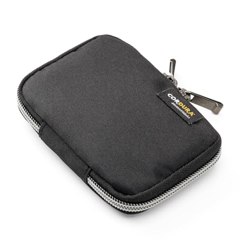 サンワダイレクト キーケース メンズ スマートキー対応 2個収納 カード入れ付き コーデュラ素材 撥水加工 ブラック 200-CAR125BK 1