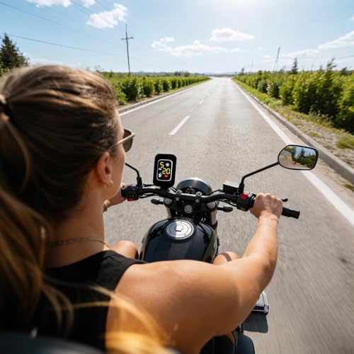 バイク用デジタル時計 | 小型防水ウォッチ - LEDライト搭載バイクマウント時計 - サイクリング愛好家 通勤 アーバンライド 街乗り ツーリング メンズ レディース向けの詳細・まとめ 画像