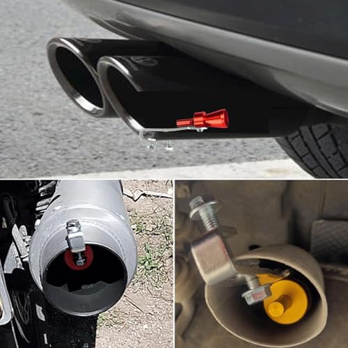 ターボエキゾーストホイッスル – 耐衝撃性合成アルミニウム大型軽量車用排気音ブースターモジュール、強化マフラー表面、高密度テールパイプブローオフバルブ計器 |オートマ用の特徴・詳細 画像