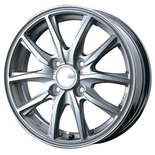 12インチアルミホイール 4本セット 軽トラ 軽バン CLAIRE GZ10 ダークシルバー/DS 12-3.5 4-100+44 12-3.50B JWL-T 安心JAWA認証 1