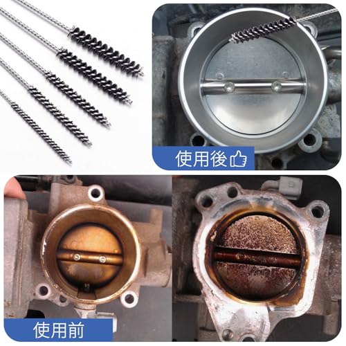 キャブレター 清掃工具 4点セット キャブレタークリーナーツールセット 洗浄針セット メンテナンスキット 耐久性 清掃工具 溶接カーブ用 細部クリーニング対応 精密ワイヤーブラシ オートバイ整備専門の特徴・詳細 画像