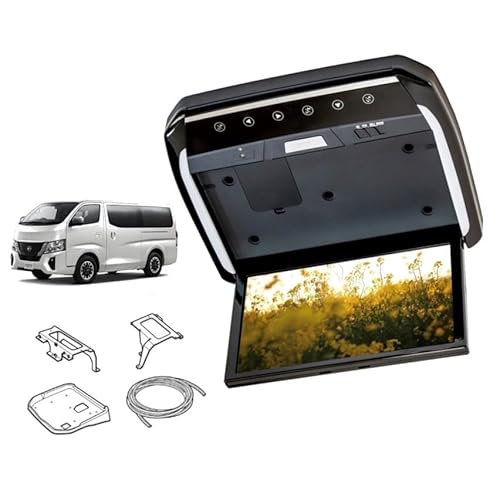 26系キャラバン 専用ブラケット 13.3インチ フリップダウンモニターキット グレーカバー HDMI 動画再生 LED エムジーエム 1