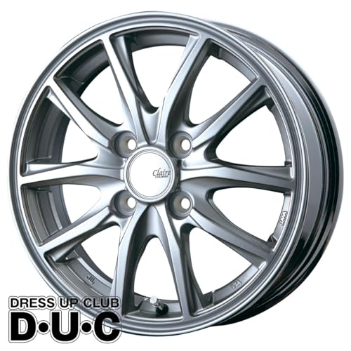 12インチアルミホイール 4本セット 軽トラ 軽バン CLAIRE GZ10 ダークシルバー/DS 12-3.5 4-100+44 12-3.50B JWL-T 安心JAWA認証の詳細・まとめ 画像