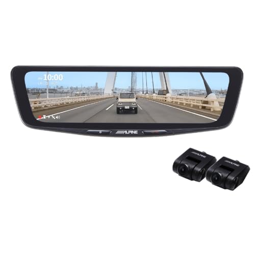 アルパイン(ALPINE) ドライブレコーダー搭載 10型デジタルミラー (車内用リアカメラ) DVR-DM1000A2-IC【純正ミラー交換タイプ】前後2カメラ / フロントカメラ200万画素 / リアカメラ370万画素 / STARVIS 2 / HDR/フルHD液晶 / 5段階デジタルズーム機能 / 駐車監視機能/車種別オープニング搭載 microSD付属 取付けキット別売 1