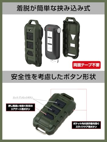 星光産業 EXEA デリカ D5 スマートキーカバー GR E141DC グリーンの特徴・詳細 画像