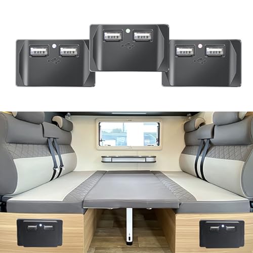 12V USB コンセント ダブル USB 車の充電器ソケット電源コンセント キャップ付き、パネルマウント 2 ポート 12V 24V バス ATV 充電器アダプター急速充電の詳細・まとめ 画像