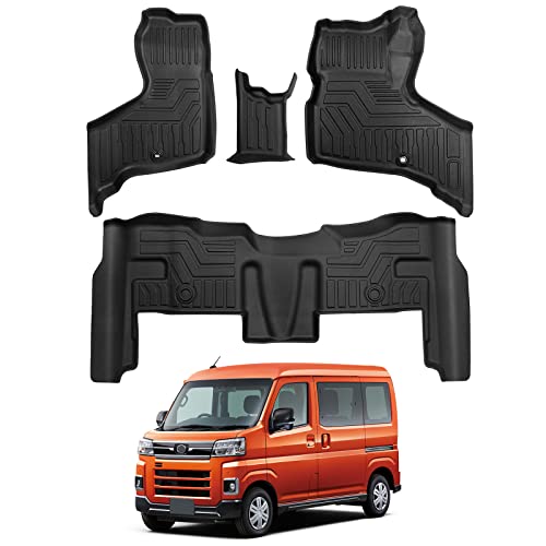 ダイハツ 新型アトレー S700V S710V フロアマット車種専用 ガソリン車用 3D立体カーマット Atrai S7系 6代目 防水マット TPE材質 保護マット 耐汚れ 耐摩擦 内装 カスタムパーツ インテリア アクセサリー 簡単取付 4pセット (ダイハツ アトレー S700V S710V-フロアマット) 1